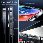 techplus iPhone 17 Pro Hybrid Ultra Clear Shockproof Case – Hard Back with Soft Bumper iPhone 17 Pro Hybrid Ultra Clear Shockproof Case – Hard Back with Soft Bumper