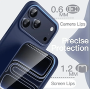 iPhone 17 Pro Max Navy Blue Silicone Case – Soft Protective Cover by techplus