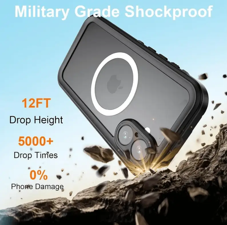 Redpepper Waterproof MagSafe Case for iPhone 17 | Shockproof Cover by techplus