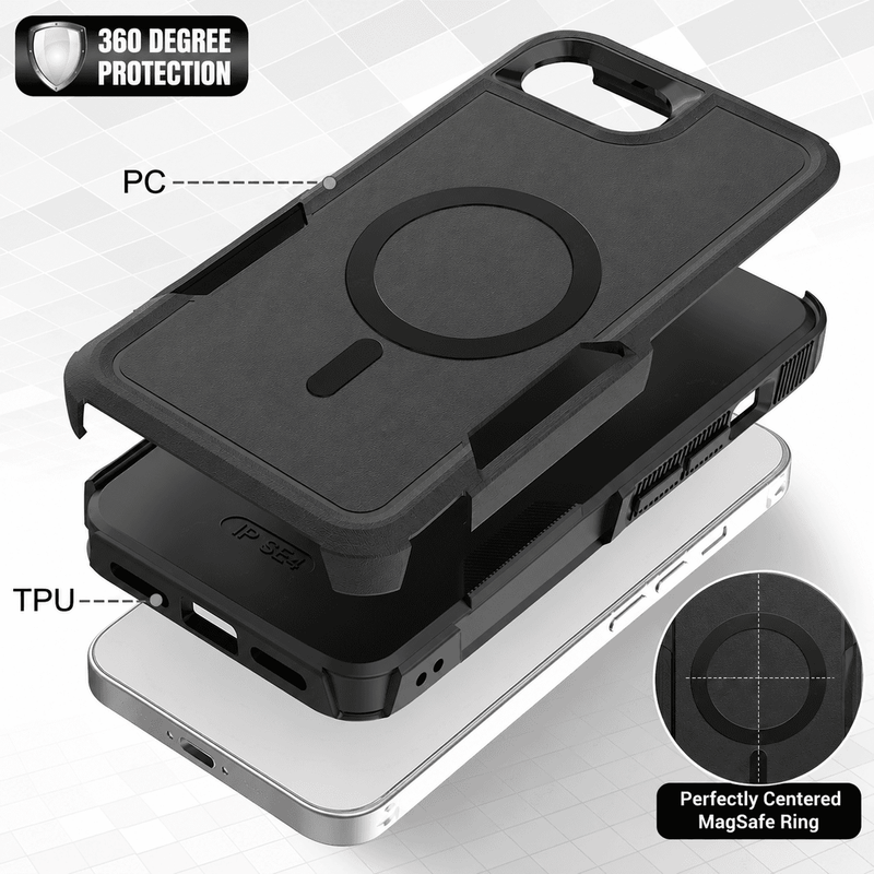 techplus iPhone 16e MagSafe Rugged Shockproof Heavy Duty Case TechPlus iPhone 16e MagSafe Rugged Heavy Duty Case