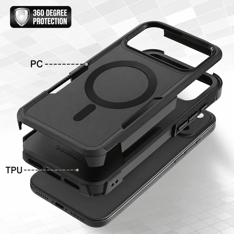 techplus IPhone 18 Pro MagSafe Case Rugged Shockproof Heavy Duty Cover TechPlus iPhone 18 Pro MagSafe Rugged Case