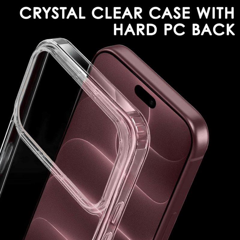 techplus iPhone 18 Pro Max Hybrid Ultra Clear Shockproof Case – Hard Back with Soft Bumper iPhone 18 Pro Max Hybrid Ultra Clear Shockproof Case – Hard Back with Soft Bumper