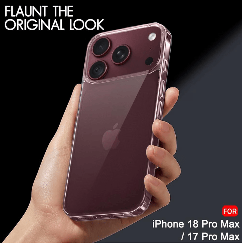 techplus iPhone 18 Pro Hybrid Ultra Clear Shockproof Case – Hard Back with Soft Bumper iPhone 18 Pro Hybrid Ultra Clear Shockproof Case – Hard Back with Soft Bumper