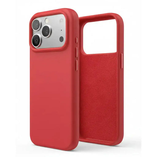 techplus iPhone 18 Pro Red Silicone Case – Soft Protective Cover iPhone 18 Pro Red Silicone Case – Soft Protective Cover