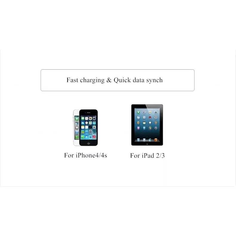 Charger Cable for iPhone 4/4s - iPad 1,2,3 by 9eight5