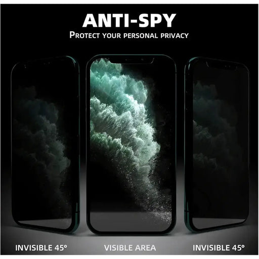techplus iPhone 6 / 7 / 8 Plus Privacy Tempered Glass Screen Protector – 9H Anti-Spy Tempered Privacy Screen Protector For iPhone 6 7 8 Plus
