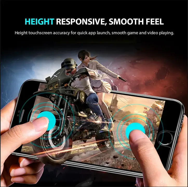 iPhone 6 / 7 / 8 Tempered Glass Screen Protector 9H – 2 Pack | HD Clear by techplus