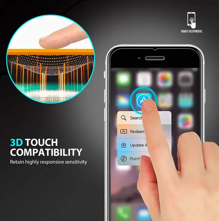 iPhone 6 / 7 / 8 Tempered Glass Screen Protector 9H – 2 Pack | HD Clear by techplus