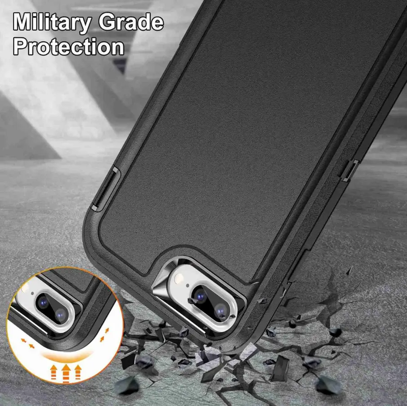 IPhone 8 Plus Triple Layer Armor Hard Case by techplus
