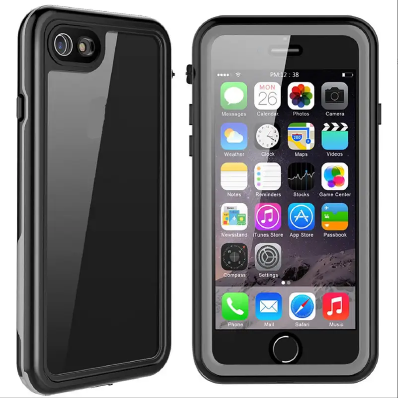 Redpepper Waterproof Case for iPhone 7 Plus / 8 Plus Black by techplus