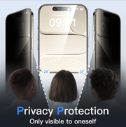 techplus iPhone Air Privacy Tempered Glass Screen Protector 2 Pack 9H Anti Spy iPhone Air Privacy Glass Screen Protector 2 Pack
