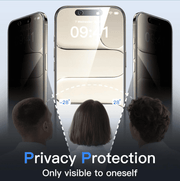 techplus Screen protector iPhone Air Privacy Tempered Glass Screen Protector – 9H HD Anti-Spy, 2.5D Rounded Edge, Impact & Scratch Resistant iPhone Air Privacy Tempered Glass Screen Protector 9H