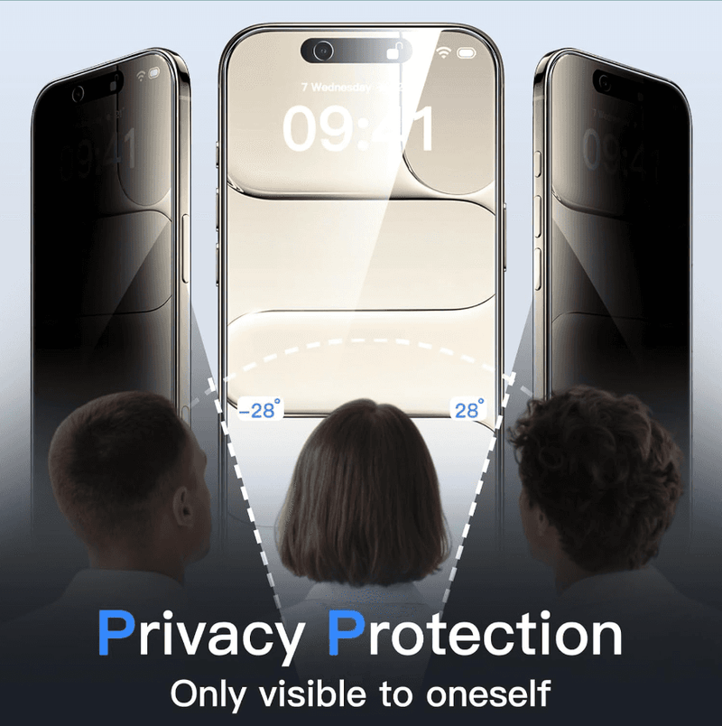 techplus Screen protector iPhone Air Privacy Tempered Glass Screen Protector – 9H HD Anti-Spy, 2.5D Rounded Edge, Impact & Scratch Resistant iPhone Air Privacy Tempered Glass Screen Protector 9H