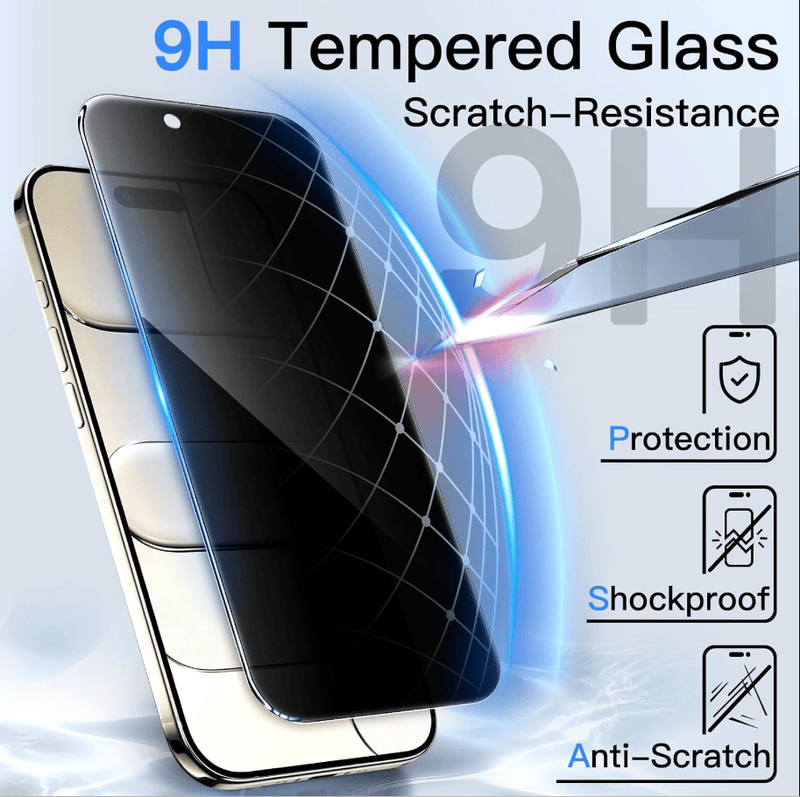 techplus iPhone Air Privacy Tempered Glass Screen Protector 9H Anti Spy 2.5D iPhone Air Privacy Tempered Glass Screen Protector 9H