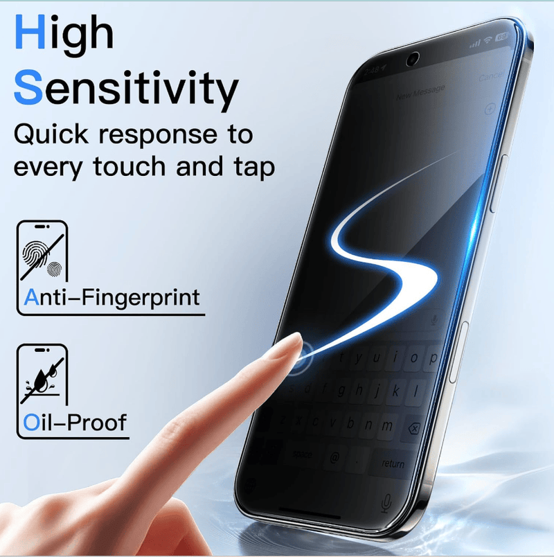 techplus iPhone Air Privacy Tempered Glass Screen Protector 9H Anti Spy 2.5D iPhone Air Privacy Tempered Glass Screen Protector 9H