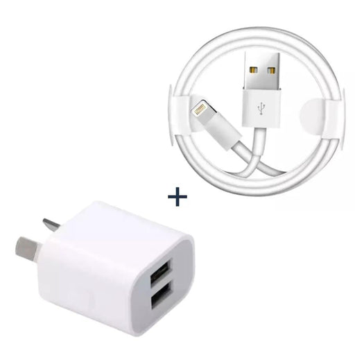 Charger Cable (1m) & Wall Plug for Iphone (NZ / AUS) by 9eight5