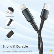 techplus iPhone Fast Charging Cable 1M – USB to Lightning Charger Cable TechPlus 1M USB to Lightning Fast Charging Cable