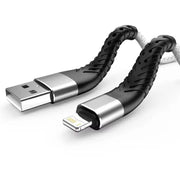 Charger Cable for iPhone/iPad - 2m (White & Black) by 9eight5