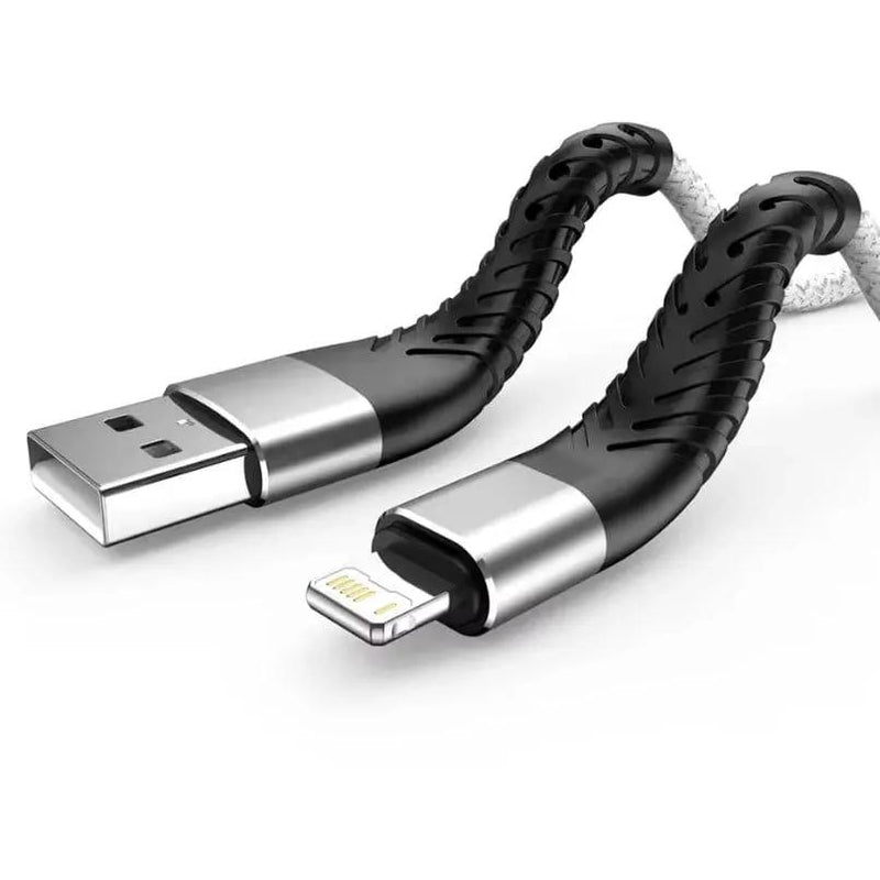 Charger Cable for iPhone/iPad - 2m (White & Black) by 9eight5