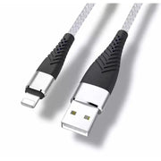 Charger Cable for iPhone/iPad - 2m (White & Black) by 9eight5