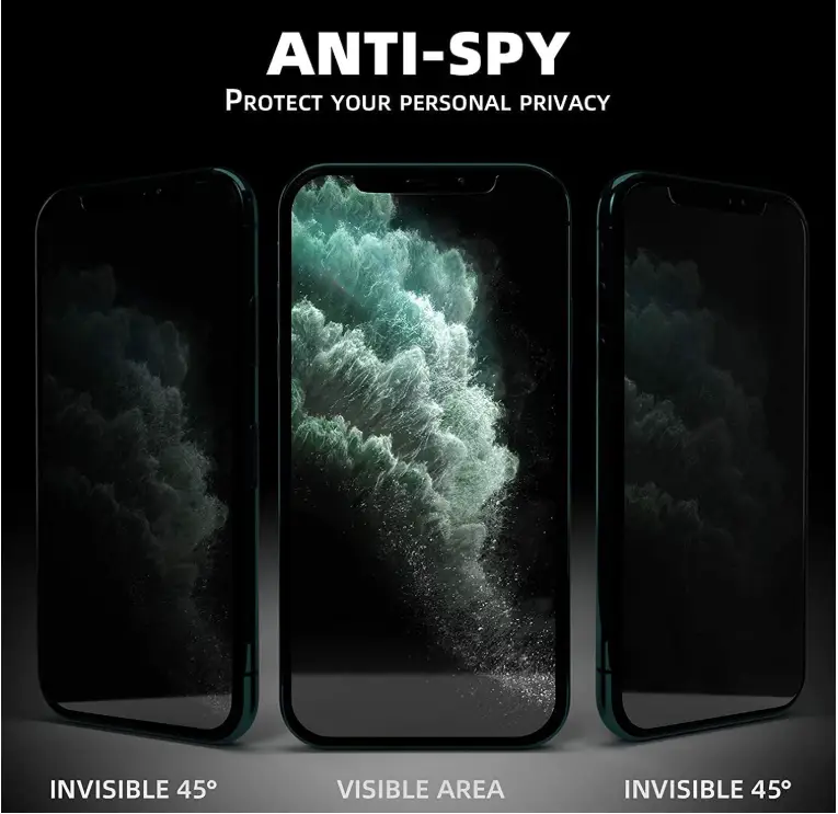 iPhone SE (1st, 2nd & 3rd Gen) Privacy Tempered Glass Screen Protector – 9H Anti-Spy by techplus