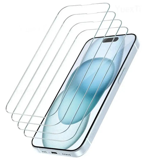 Screen Protector - Tempered Glass for iPhone (Pack of 4) (All Models) by Habicare