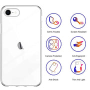 Silicone Case for iPhone SE (3rd / 2nd Gen) (Clear) by 9eight5