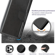 iPhone 13 Pro Max Wallet Case – Slim Leather Flip Cover by techplus