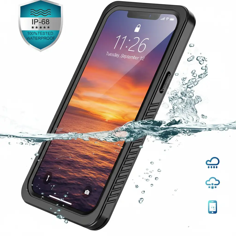 iPhone 13 Pro Waterproof Case Redpepper Full Protective Cover by techplus