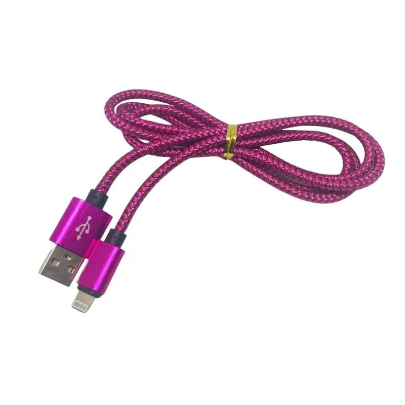 Charger Cable for iPhone/iPad 1m (Rose Red) by 9eight5
