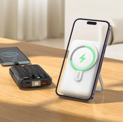 J135 Rico Magnetic Wireless Power Bank 10000mAh with Built-In Cables by techplus