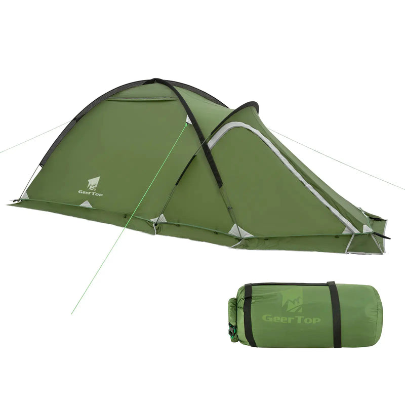 Winter Double Layer Waterproof Camping Tent for Hiking - 4-Season 2-Person Shelter by Mead's Supply & Equipment Outfitters limited