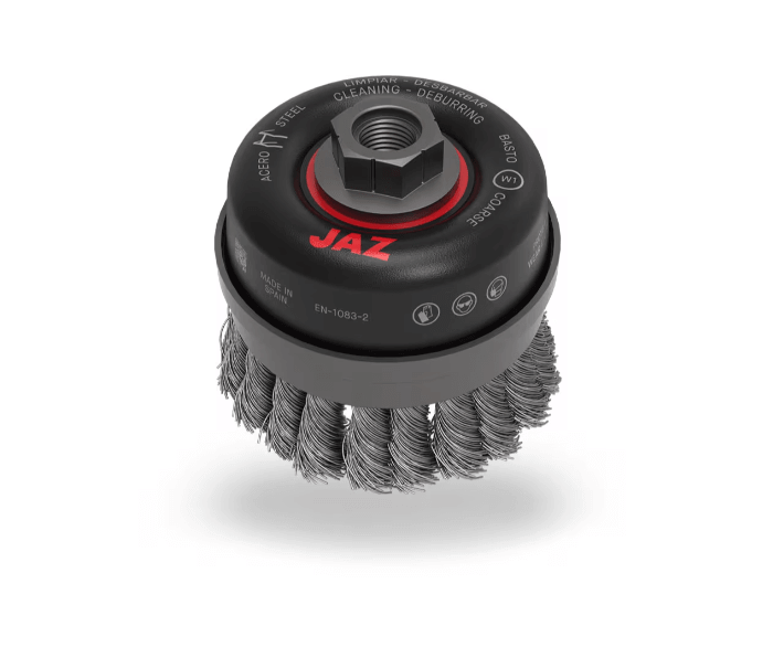 Jaz Brush Jaz Cup Brush Twist Knot 125mm x 30mm x 0.8mm - M14 x 2 - Grey Steel (BRUC-1251)