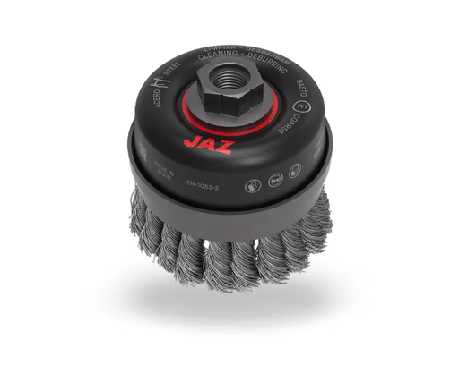 Jaz Brush Jaz Cup Brush Twist Knot 125mm x 30mm x 0.8mm - M14 x 2 - Grey Steel (BRUC-1251)