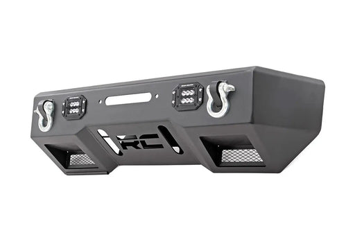 Jeep Front Stubby LED Winch Bumper Black Series JK, JL, Gladiator JT Rough Country by Magwarehouse.com