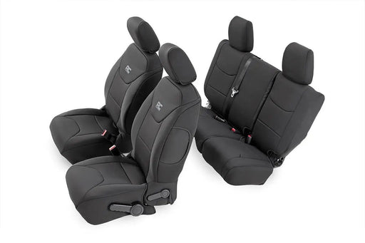Seat Covers Front and Rear Jeep Wrangler Unlimited 4WD (2011-2012) by Magwarehouse.com