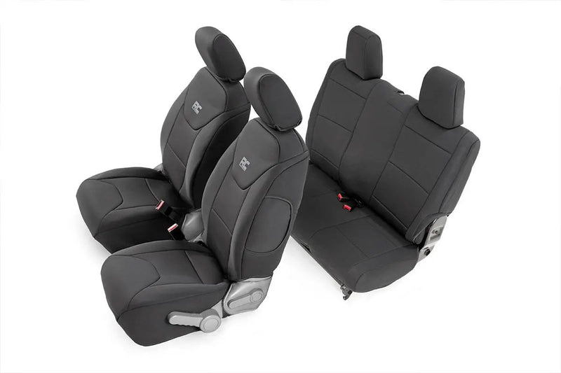 Seat Covers Front and Rear Jeep Wrangler JK 4WD (2007-2010) by Magwarehouse.com
