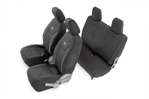 Seat Covers Front and Rear Jeep Wrangler JK 4WD (2007-2010) by Magwarehouse.com