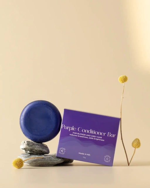 NaturalCare Purple Toning Conditioner Bar for Blonde and Grey Hair Brightening Purple Conditioning Bar For Blonde And Grey Hair