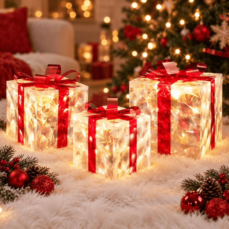 SportZone.co.nz Occasions > Christmas > Christmas Wreaths & Garlands Jingle Jollys Christmas Lights 70 LED Fairy Light Gift Box 3pcs Decorations Red Jingle Jollys Christmas Lights 70 LED Fairy Light Gift Box 3pcs Decorations Red
