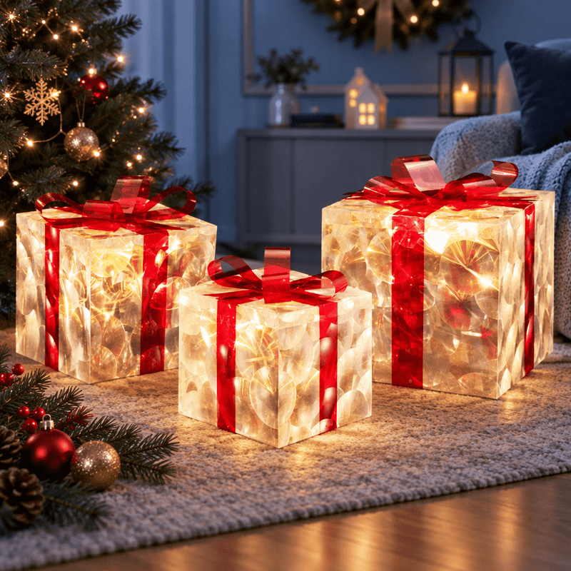 SportZone.co.nz Occasions > Christmas > Christmas Wreaths & Garlands Jingle Jollys Christmas Lights 70 LED Fairy Light Gift Box 3pcs Decorations Red Jingle Jollys Christmas Lights 70 LED Fairy Light Gift Box 3pcs Decorations Red