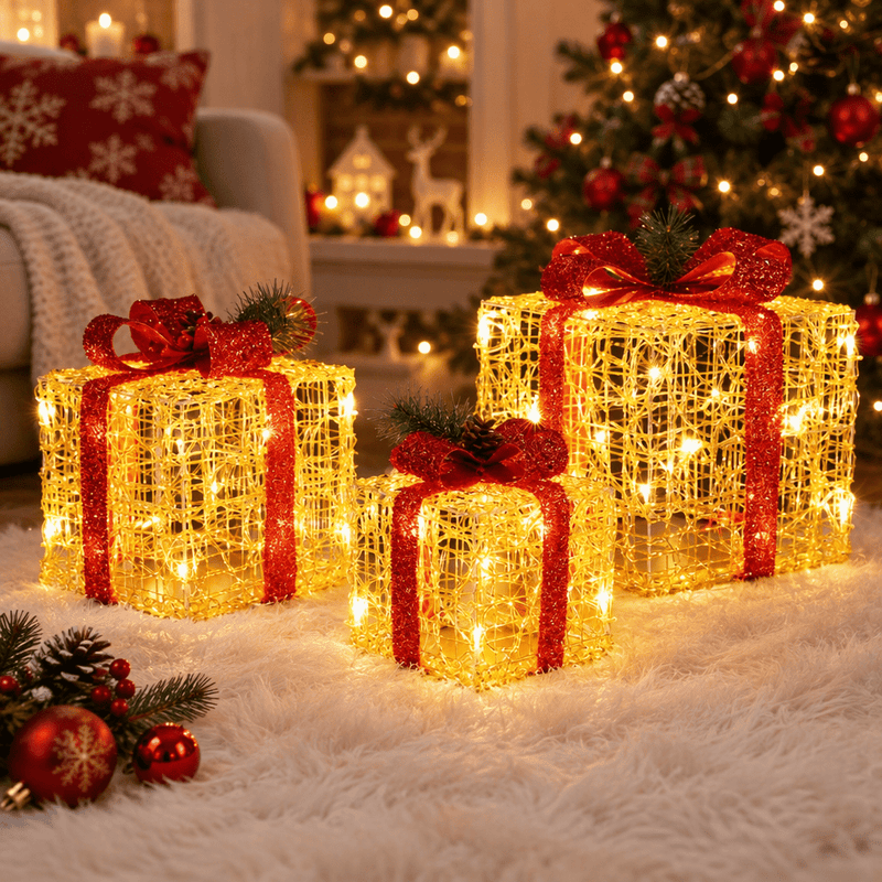 SportZone.co.nz Occasions > Christmas > Outdoor Decorations & Lights Jingle Jollys Christmas Lights Gift Box Set 3 PCS Set 48 LED Decorations Jingle Jollys Christmas Lights Gift Box Set 3 PCS Set 48 LED Decorations