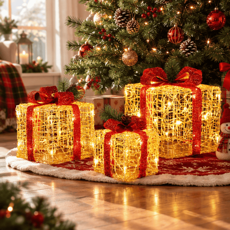 SportZone.co.nz Occasions > Christmas > Outdoor Decorations & Lights Jingle Jollys Christmas Lights Gift Box Set 3 PCS Set 48 LED Decorations Jingle Jollys Christmas Lights Gift Box Set 3 PCS Set 48 LED Decorations