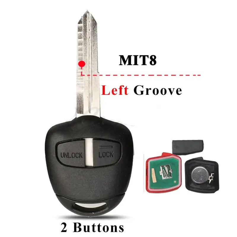 Remote Car Key Fob 433/313.8MHz ID46 for Mitsubishi ASX, Lancer & Outlander (2006–2014) by Habicare