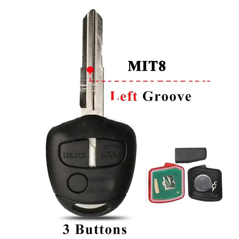 Remote Car Key Fob 433/313.8MHz ID46 for Mitsubishi ASX, Lancer & Outlander (2006–2014) by Habicare