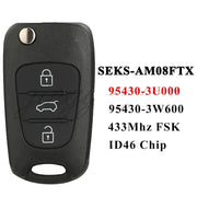 Habicare 433MHz ID46 Flip Remote Key Fob For Kia Sportage 2010 To 2014 433MHz FSK ID46 Flip Key Fob For Kia Sportage 2010-2014