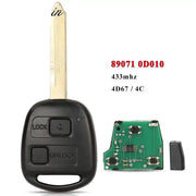 Habicare 2/3-Button Remote Key Fob 433MHz 4D67/4C Chip for Toyota Corolla, Yaris & Avensis (1998+) 2/3-Button Remote Key Fob 433MHz 4D67/4C Chip for Toyota Corolla, Yaris & Avensis (1998+)