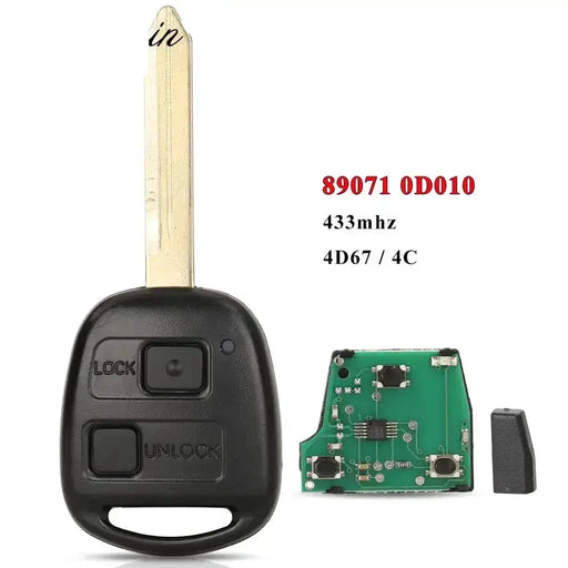 Habicare 2/3-Button Remote Key Fob 433MHz 4D67/4C Chip for Toyota Corolla, Yaris & Avensis (1998+) 2/3-Button Remote Key Fob 433MHz 4D67/4C Chip for Toyota Corolla, Yaris & Avensis (1998+)