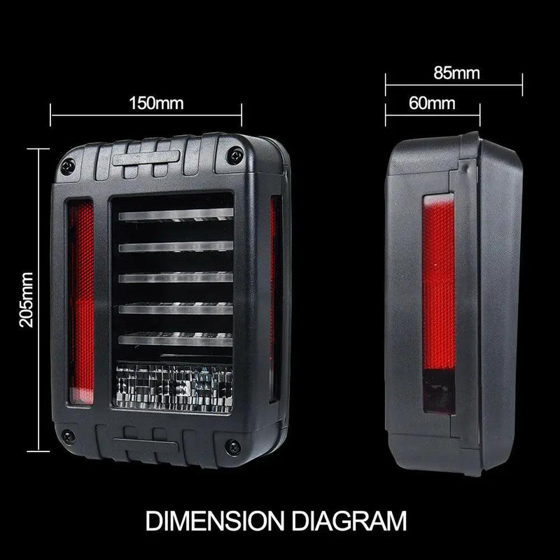 Pair LED Tail Lights Brake Rear Signal Reverse OEM For Jeep Wrangler JK 07-17 by salelink.co.nz