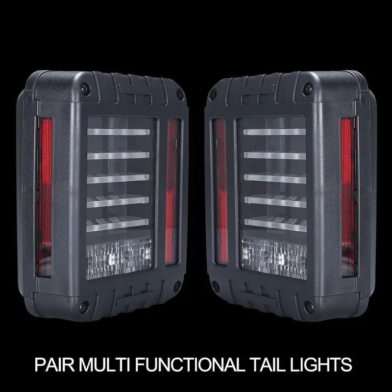 Pair LED Tail Lights Brake Rear Signal Reverse OEM For Jeep Wrangler JK 07-17 by salelink.co.nz